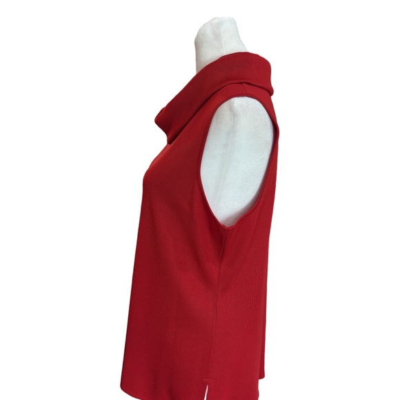 Misook Size M red sleeveless cowl neck tank top. Classic wardrobe staple career - Picture 2 of 6